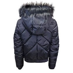 Дамско пухено яке с качулка, City Angels Jeans, Бежово, 6812